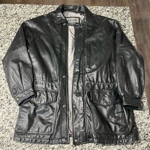 Wilsons Leather L Vintage Leather Jacket Black